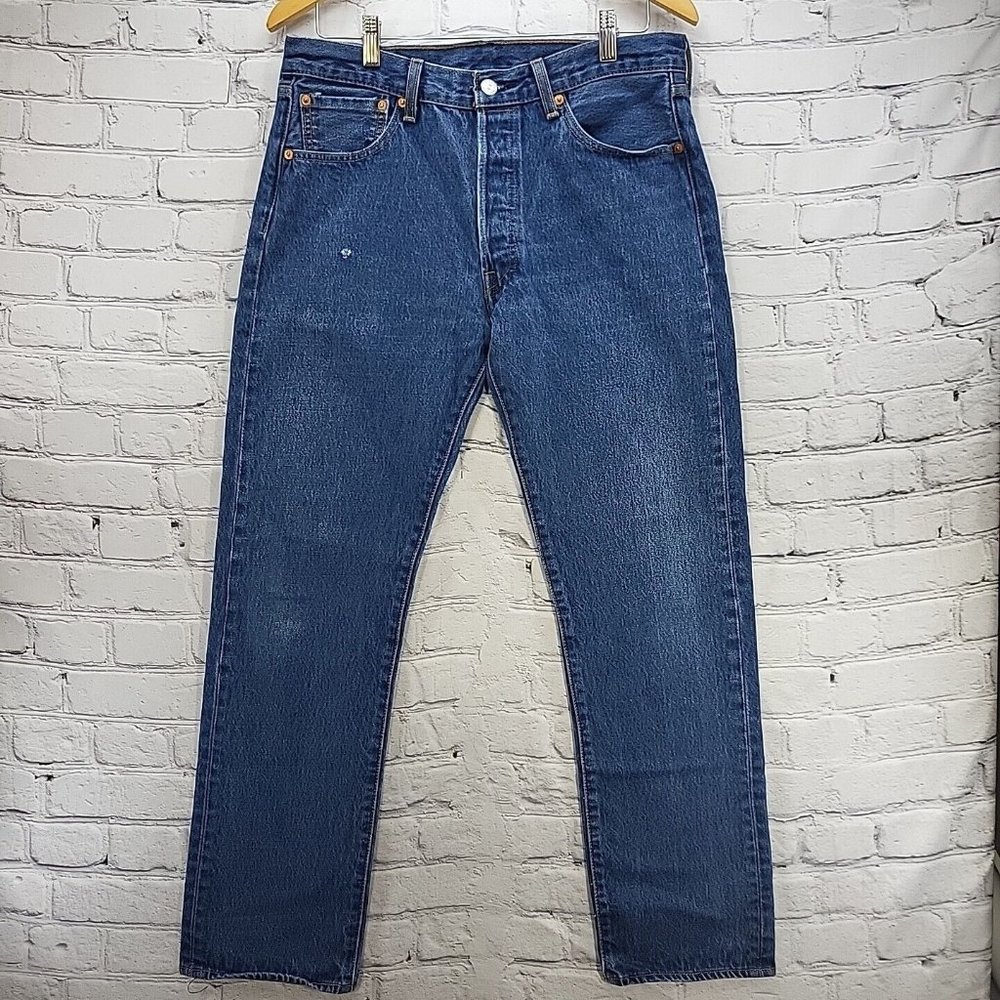 Levis 501 Jeans‎ Mens 35 X 30 Button Fly Straight Leg Western Cowboy Rodeo VTG